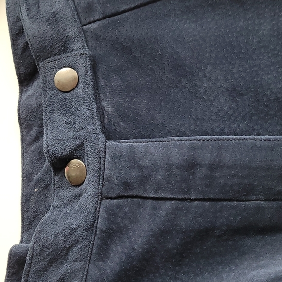 Vintage Mosskito Suede Navy high rise pants large - Picture 3 of 10